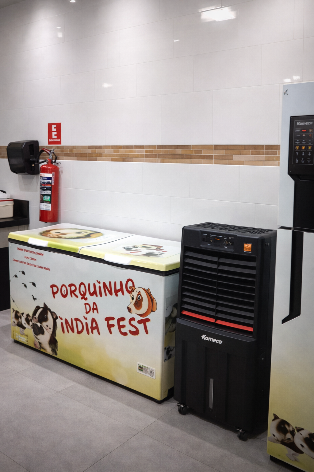Freezer para armazenamento durante eventos
